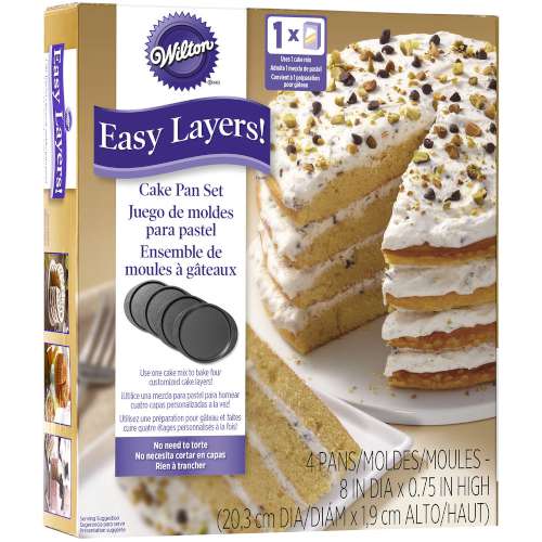 Easy Layers Cake Pan Set - 8 Inch - Click Image to Close